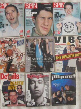 Vintage Magazine lot of 9 Beastie Boys Rolling stone spin Memorabilia 1990's Rap